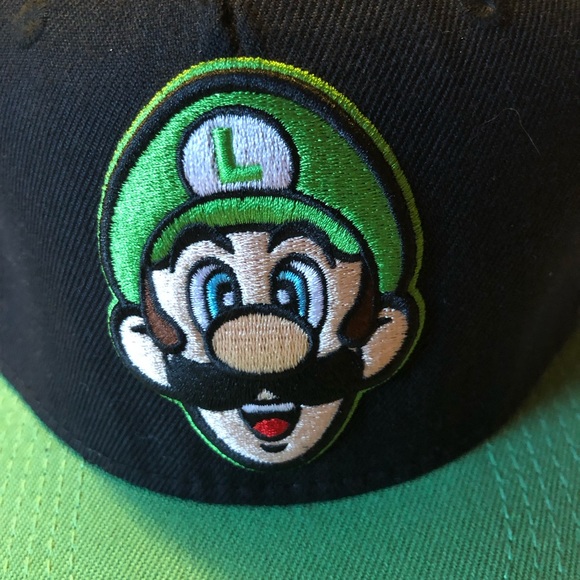 Luigi Cap Nintendo Super Mario Snap back, 2016 wool/poly - Picture 6 of 9